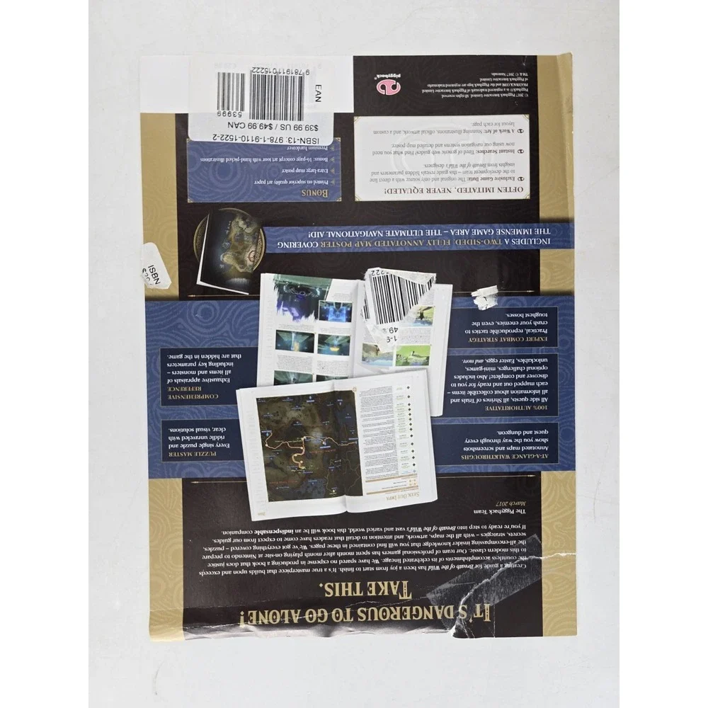 Breath of the Wild Guidebook Hardcover legend of‎ Zelda With Map